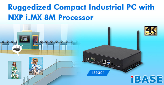Ruggedized Compact Industrial PC with NXP i.MX 8M Processor