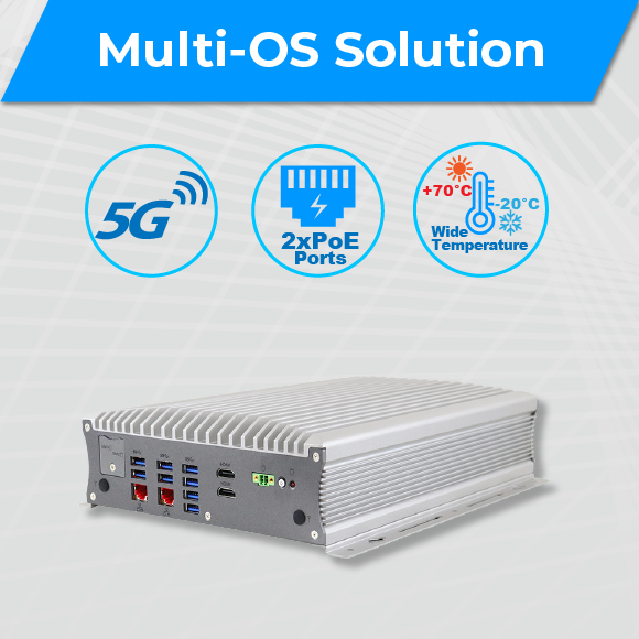 AMI240 Rugged Fanless system with  14th Intel® Core™ Desktop Processors
