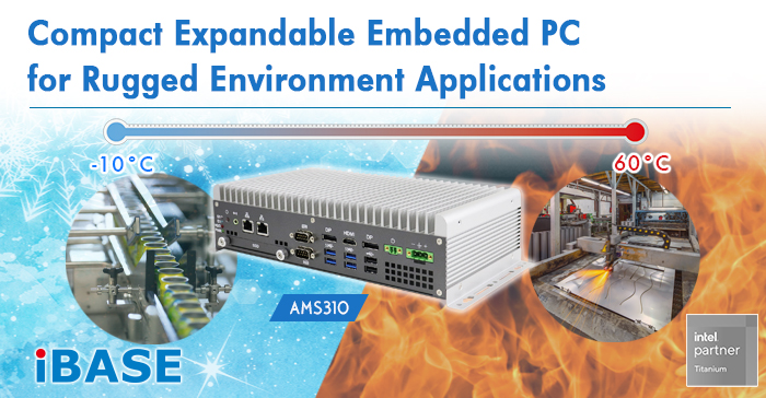 AMS310 Compact Expandable Embedded PC for Rugged Environment Applications