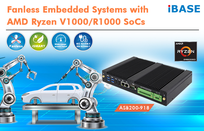 Fanless Embedded Systems with AMD Ryzen V1000/R1000 SoCs