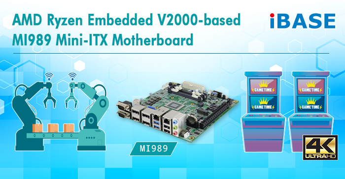 AMD Ryzen Embedded V2000-based MI989 Mini-ITX Motherboard
